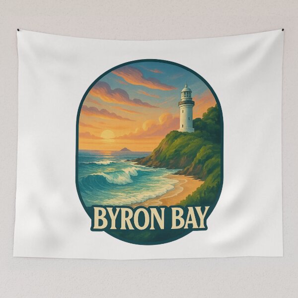 Item preview, Byron Bay Lighthouse Sunrise Northern New South Wales designed and sold by Places On Earth.