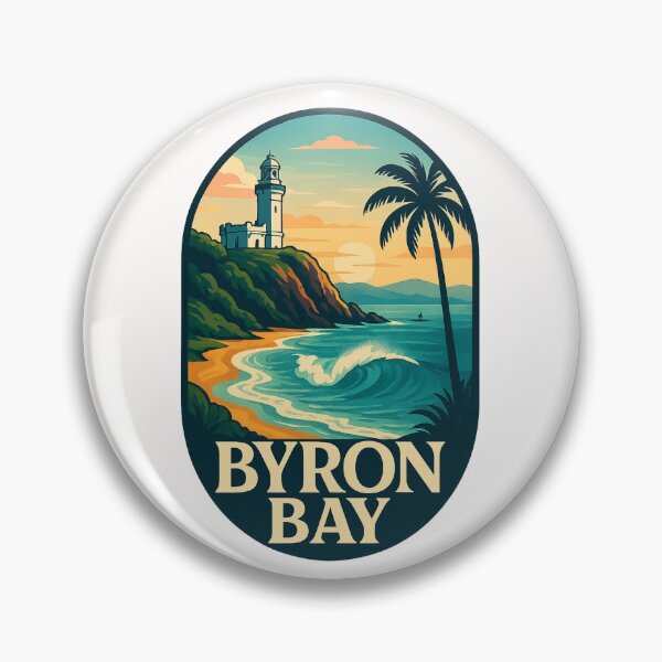 Item preview, Byron Bay Surf Coast and Cape Byron Lighthouse designed and sold by Places On Earth.