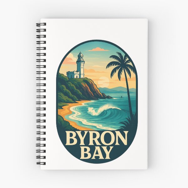 Item preview, Byron Bay Surf Coast and Cape Byron Lighthouse designed and sold by Places On Earth.