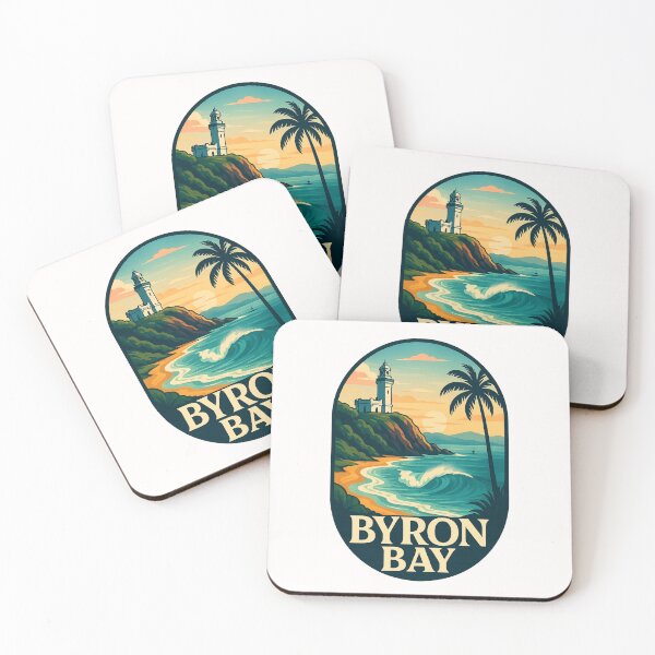 Item preview, Byron Bay Surf Coast and Cape Byron Lighthouse designed and sold by Places On Earth.