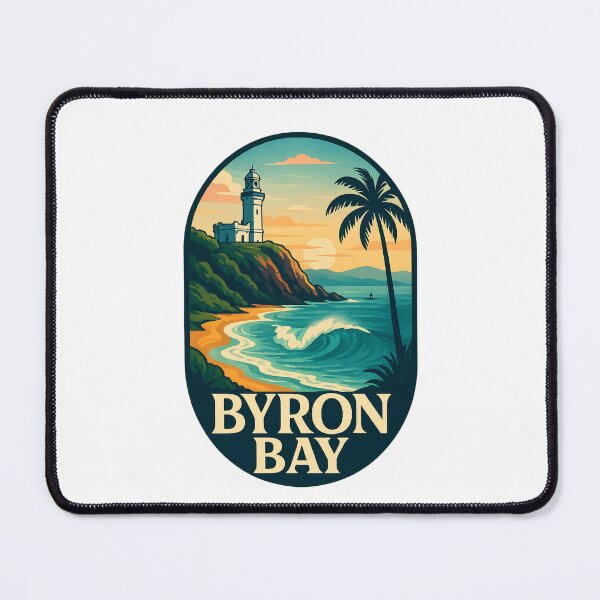 Item preview, Byron Bay Surf Coast and Cape Byron Lighthouse designed and sold by Places On Earth.
