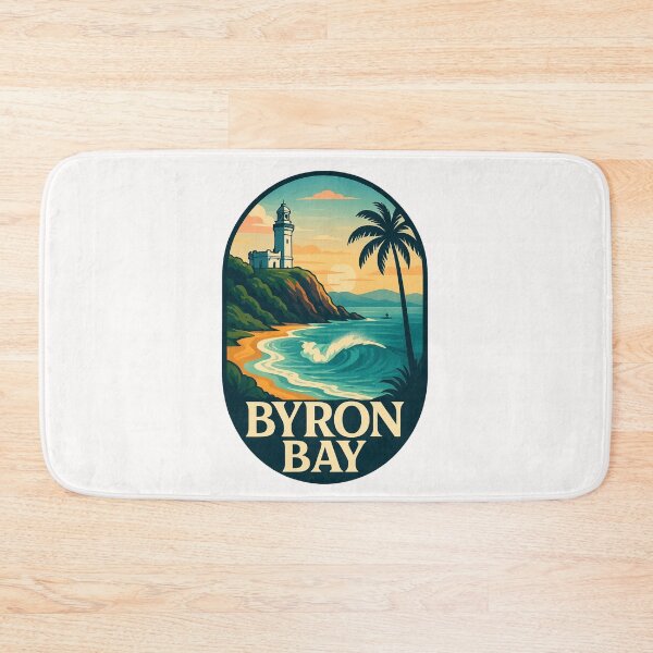 Item preview, Byron Bay Surf Coast and Cape Byron Lighthouse designed and sold by Places On Earth.