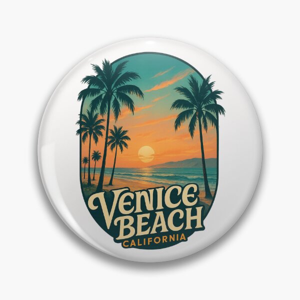 Item preview, Venice Beach California Palm Trees and Sunset Coastline designed and sold by Places On Earth.