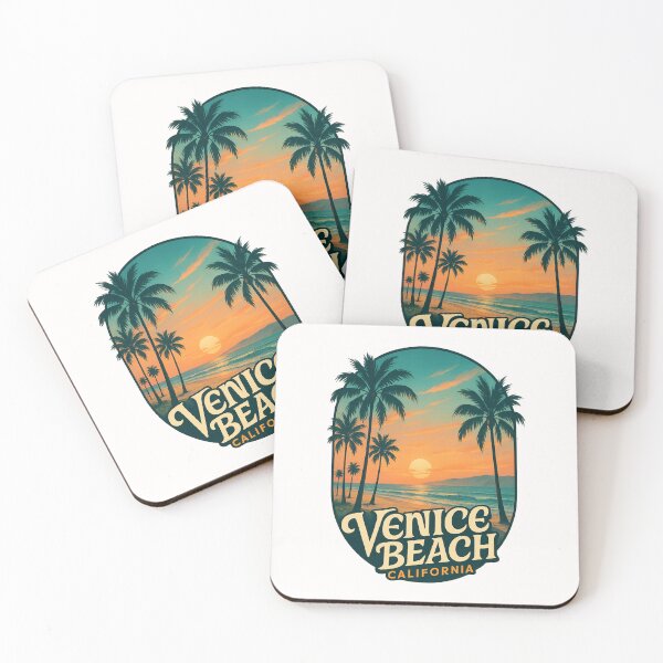 Item preview, Venice Beach California Palm Trees and Sunset Coastline designed and sold by Places On Earth.