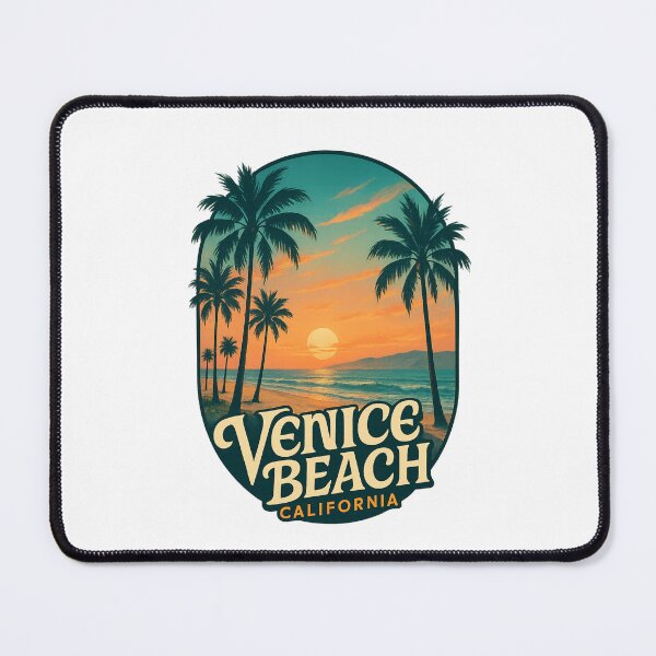 Item preview, Venice Beach California Palm Trees and Sunset Coastline designed and sold by Places On Earth.