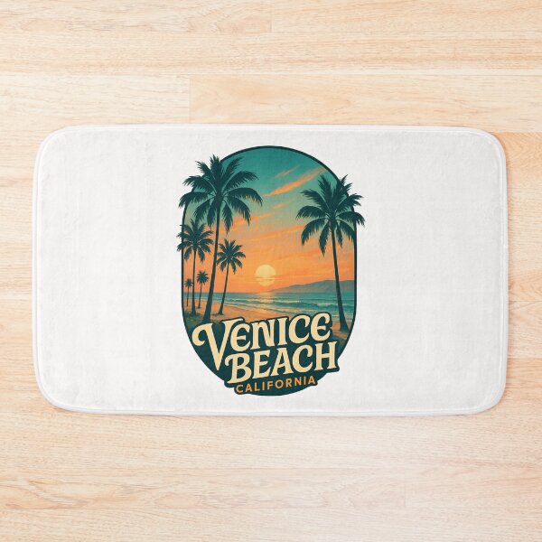 Item preview, Venice Beach California Palm Trees and Sunset Coastline designed and sold by Places On Earth.