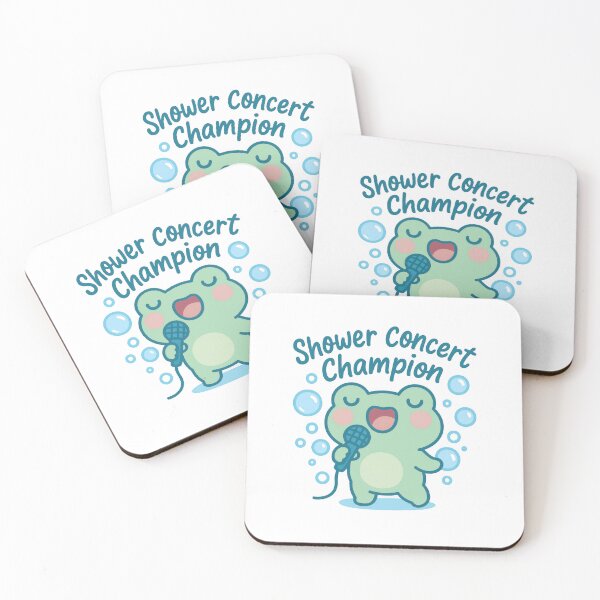 Item preview, Cartoon Frog Singing Shower Concert Champion designed and sold by PixeloraStudio.