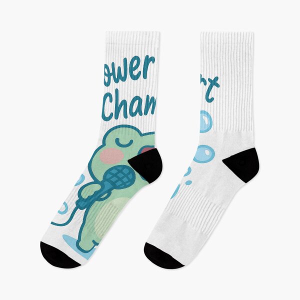 Item preview, Cartoon Frog Singing Shower Concert Champion designed and sold by PixeloraStudio.