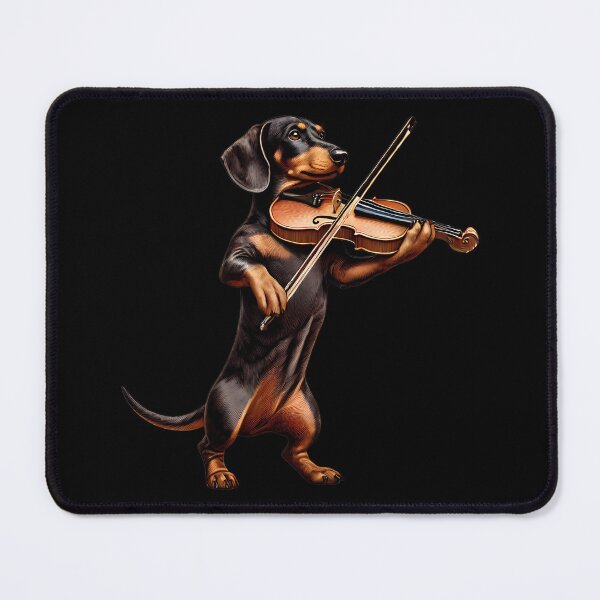 Item preview, Dachshund Playing Violin Player Dog Lover designed and sold by Kimberley King Art  King Art.