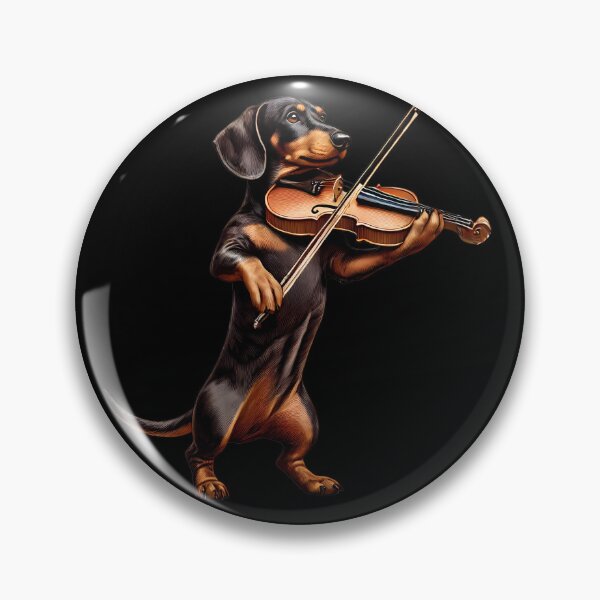 Item preview, Dachshund Playing Violin Player Dog Lover designed and sold by Kimberley King Art  King Art.