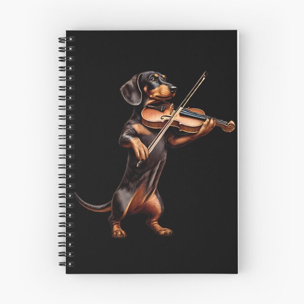 Item preview, Dachshund Playing Violin Player Dog Lover designed and sold by Kimberley King Art  King Art.