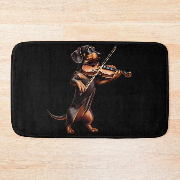 Item preview, Dachshund Playing Violin Player Dog Lover designed and sold by Kimberley King Art  King Art.