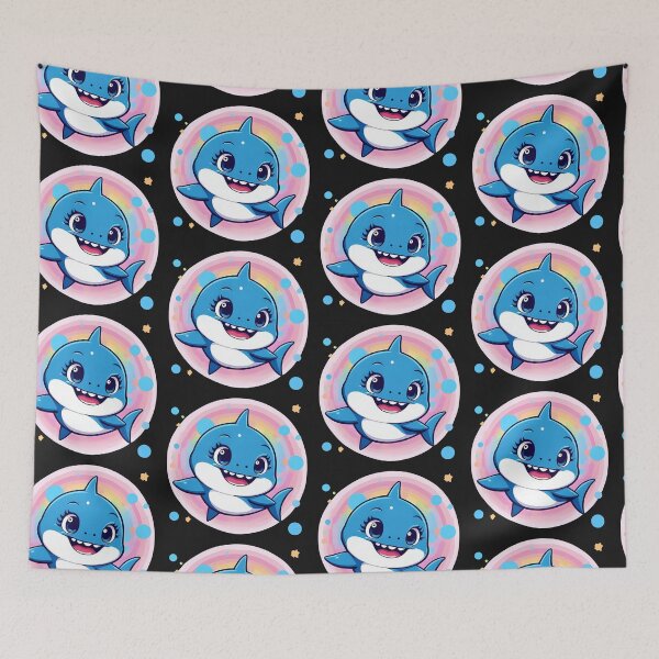 Item preview, Adorable Chibi Baby Shark designed and sold by bvdesignart.