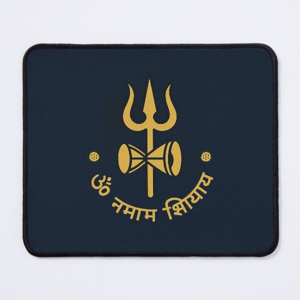 Item preview, Om Namah Shivaya — Mahadev Trishul & Damaru Sigil (Onyx/Indigo/Gold) designed and sold by Bratak.