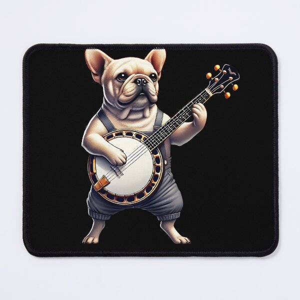 Item preview, French Bulldog Playing Banjo Player Dog Lover designed and sold by Kimberley King Art King Art.