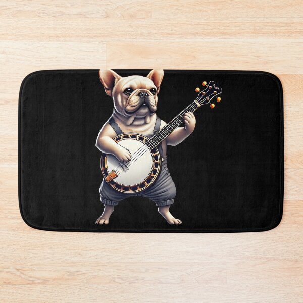 Item preview, French Bulldog Playing Banjo Player Dog Lover designed and sold by Kimberley King Art  King Art.