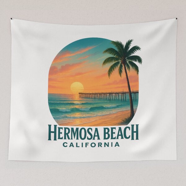 Item preview, Hermosa Beach Sunset and Pier California designed and sold by Places On Earth.