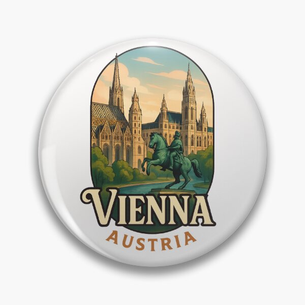 Item preview, Vienna Rathaus and Stephansdom Austria designed and sold by Places On Earth.