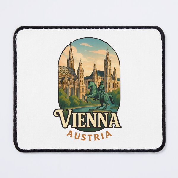 Item preview, Vienna Rathaus and Stephansdom Austria designed and sold by Places On Earth.