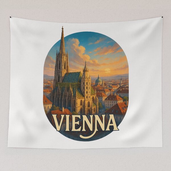 Item preview, St. Stephen's Cathedral Sunset View Vienna Austria designed and sold by Places On Earth.