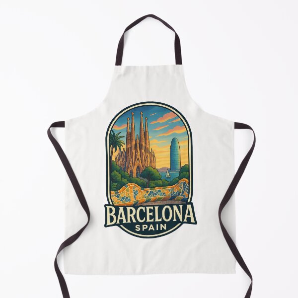 Item preview, Sagrada Familia and Park Güell Skyline Barcelona Spain designed and sold by Places On Earth.