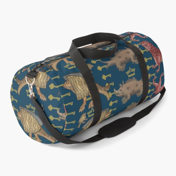 Item preview, Fantastic Beastiary Medieval Print Navy designed and sold by domradart.