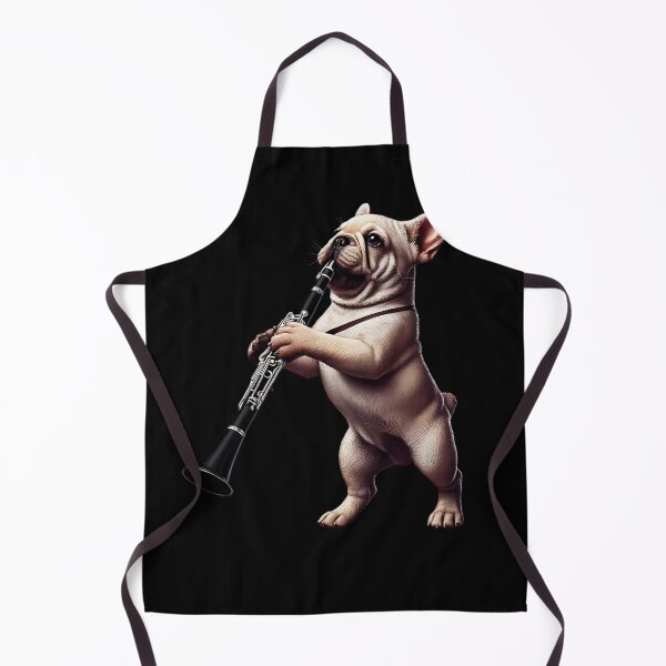 Item preview, French Bulldog Playing Clarinet Player Dog Lover designed and sold by Kimberley King Art  King Art.