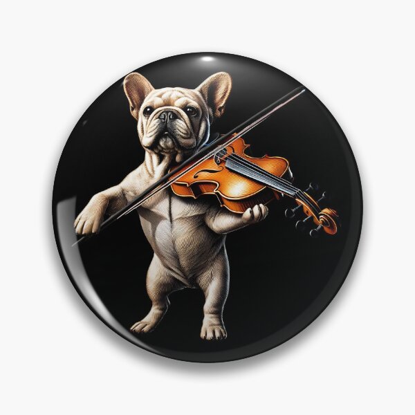 Item preview, French Bulldog Playing Fiddle Player Dog Lover designed and sold by Kimberley King Art  King Art.