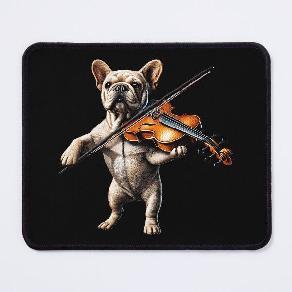 Item preview, French Bulldog Playing Fiddle Player Dog Lover designed and sold by Kimberley King Art  King Art.
