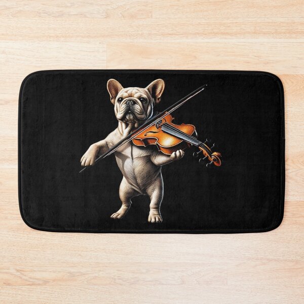 Item preview, French Bulldog Playing Fiddle Player Dog Lover designed and sold by Kimberley King Art  King Art.