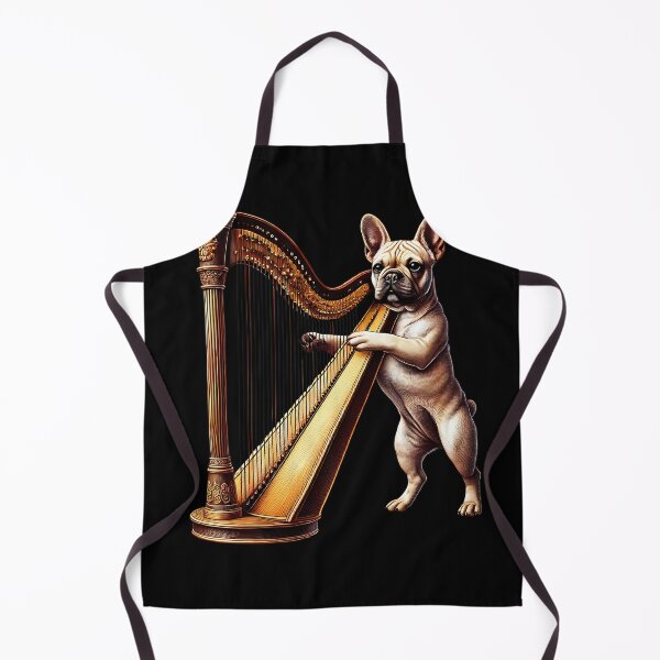 Item preview, French Bulldog Playing Harp Player Dog Lover designed and sold by Kimberley King Art King Art.