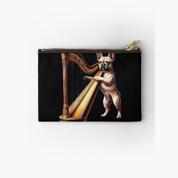 Item preview, French Bulldog Playing Harp Player Dog Lover designed and sold by Kimberley King Art  King Art.