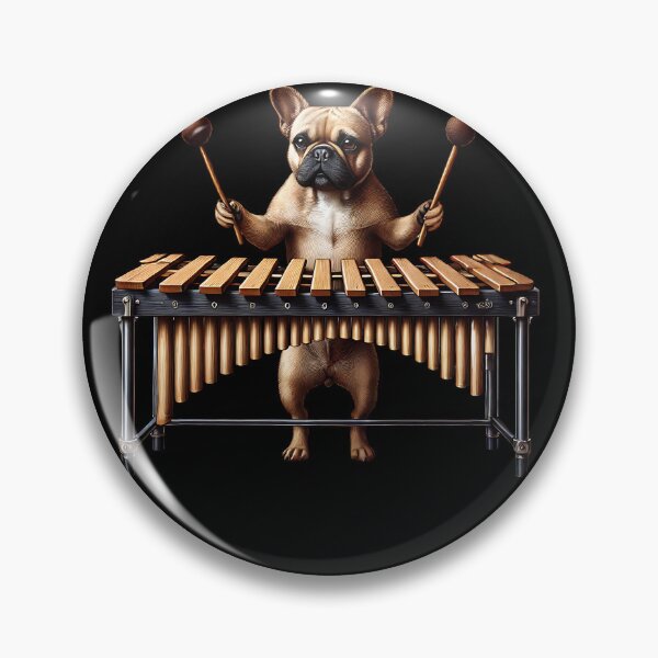 Item preview, French Bulldog Playing Marimba Player Dog Lover designed and sold by Kimberley King Art  King Art.