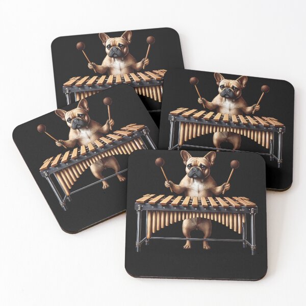 Item preview, French Bulldog Playing Marimba Player Dog Lover designed and sold by Kimberley King Art  King Art.