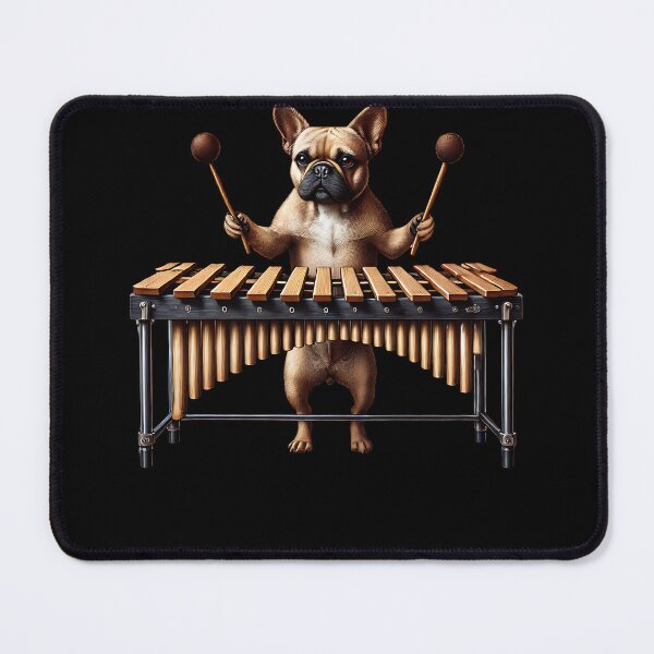 Item preview, French Bulldog Playing Marimba Player Dog Lover designed and sold by Kimberley King Art King Art.
