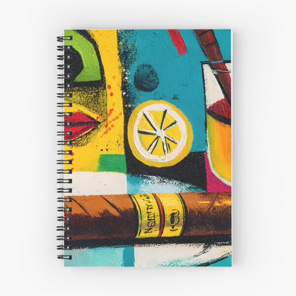 Item preview, Savor Smoke and Zest - A Vibrant Surreal Celebration of Cocktail, Cigar, Red Lips and Dynamic Color designed and sold by OlfactoART Studio.