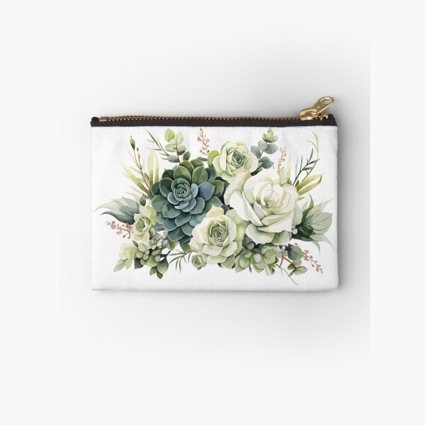 Item preview, Succulents and roses in watercolor designed and sold by CHERRY--SHOP.