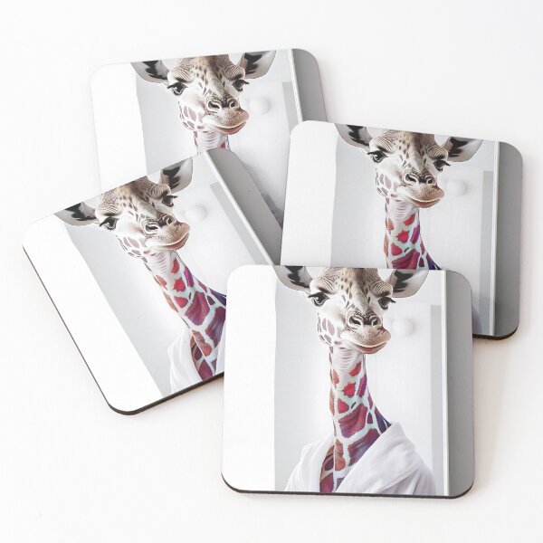 Item preview, Giraffe Wearing a Bathrobe, Cute Bathroom Wall Art designed and sold by CheekyAnimalz.