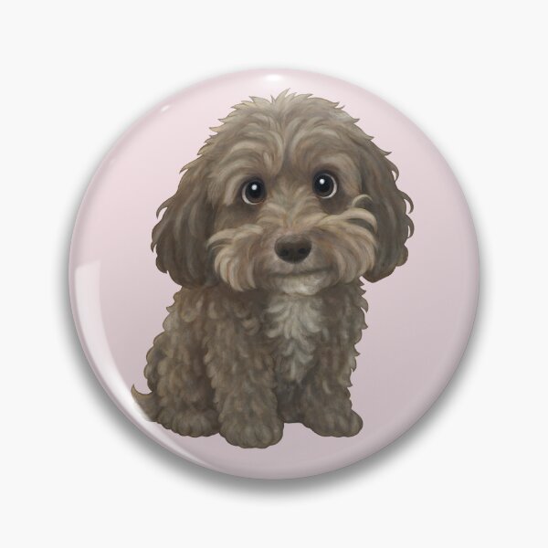Item preview, Brown Cockapoo - Pink Background designed and sold by Charlotte Paints.