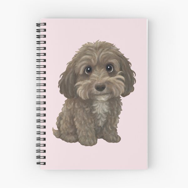 Item preview, Brown Cockapoo - Pink Background designed and sold by Charlotte Paints.