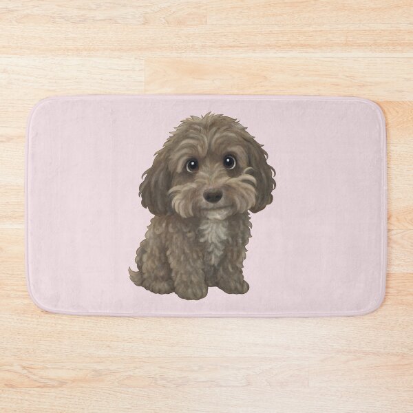 Item preview, Brown Cockapoo - Pink Background designed and sold by Charlotte Paints.