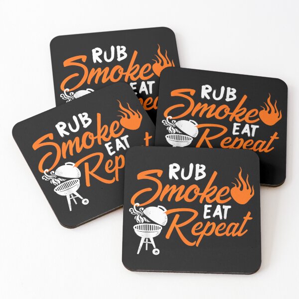 Item preview, Rub Smoke Eat Repeat :BBQ Grillmaster Design designed and sold by ChaaiTee.