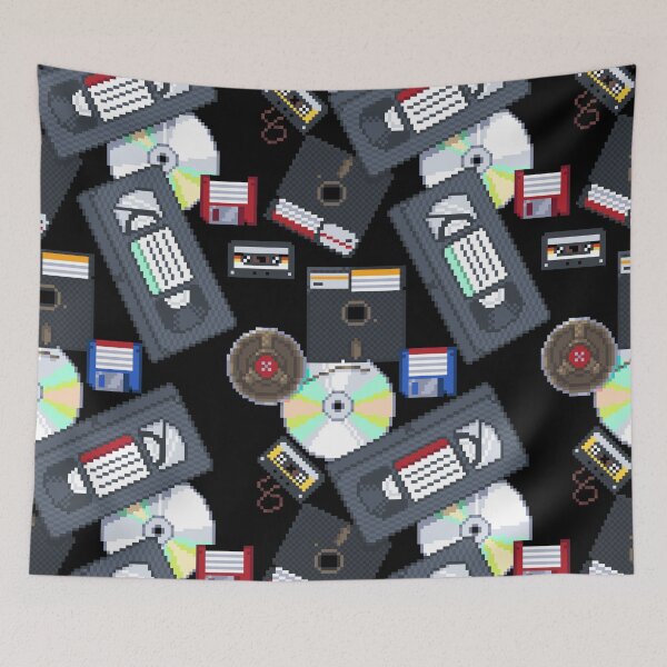 Item preview, 80s Storage Media Goodies - Pixel Art designed and sold by Retroperks.