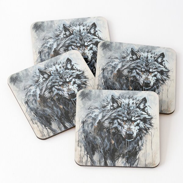 Item preview, Wolf Watercolor Black and White designed and sold by danh1z.