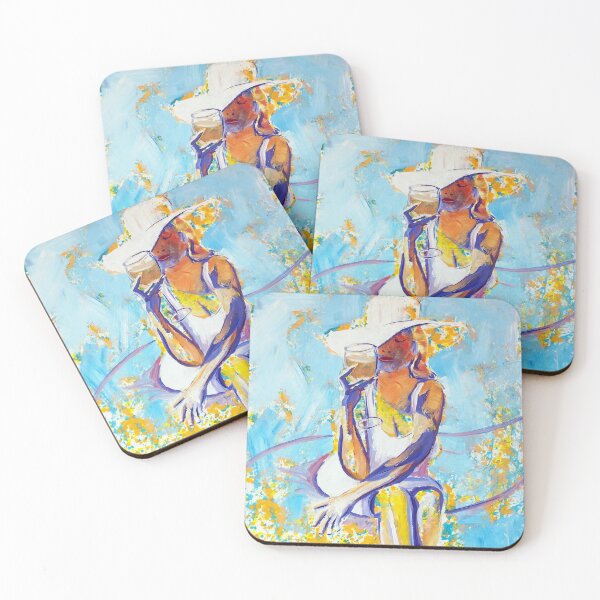 Item preview, Elegant woman with hat at the pool designed and sold by danh1z.