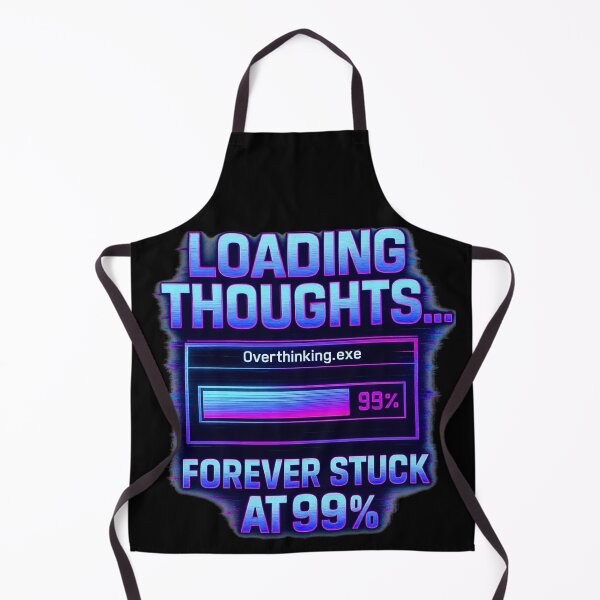 Item preview, Loading Thoughts – Overthinking.exe 99% (Vaporwave) designed and sold by I AM BRO.