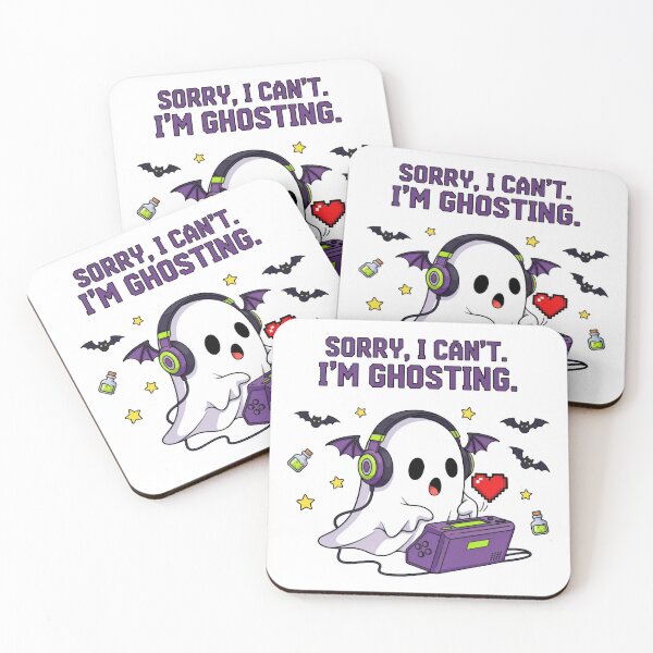 Item preview, Sorry, I'm Ghosting - Cute Gamer Ghost designed and sold by moonmuffin7.