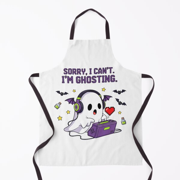 Item preview, Sorry, I'm Ghosting - Cute Gamer Ghost designed and sold by moonmuffin7.