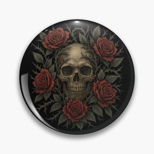Item preview, Gothic Skull & Roses – Dark Romantic Design designed and sold by Neon Nightmare.