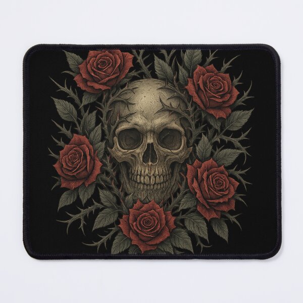 Item preview, Gothic Skull & Roses – Dark Romantic Design designed and sold by Neon Nightmare.